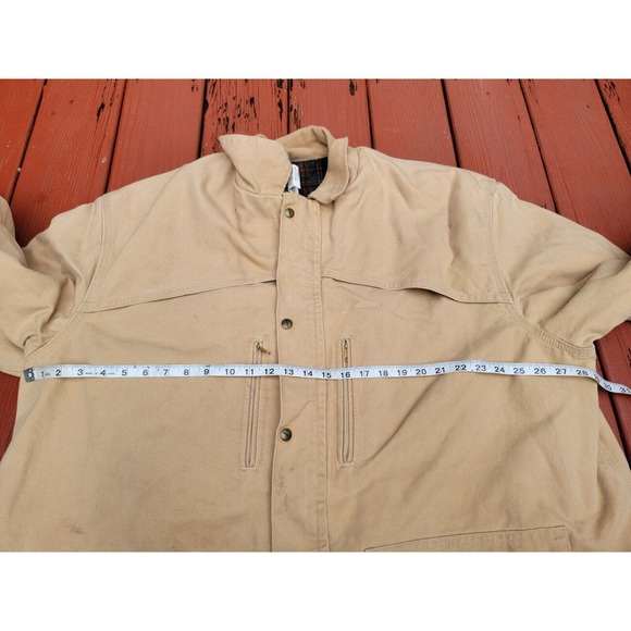 VINTAGE CARHARTT C10 PLAID BLANKET LINED SHORT COAT SIZE XXL UNION MADE IN USA - Picture 7 of 10